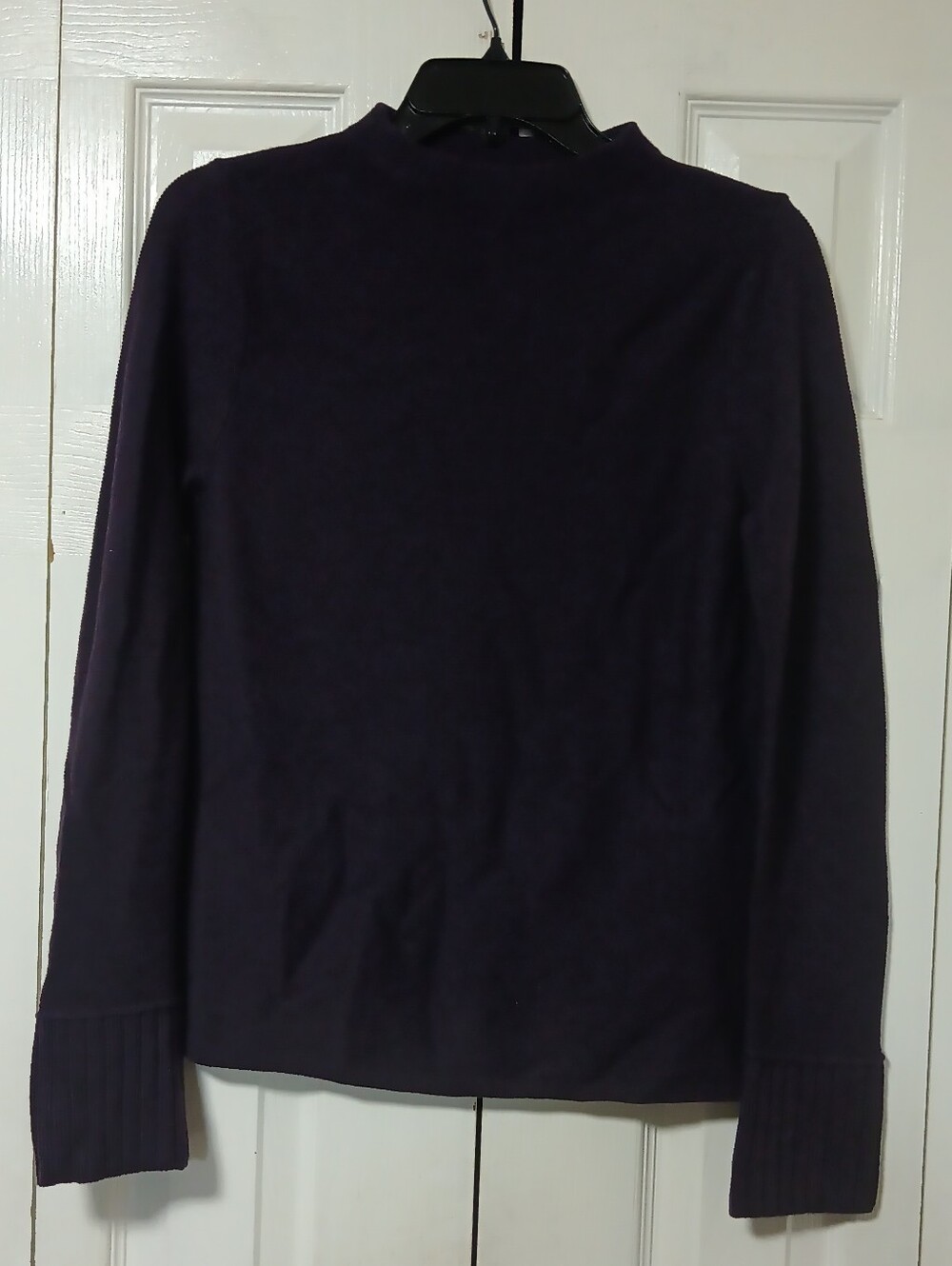 Club Monaco Deep Purple Mock Neck Sweater Wool